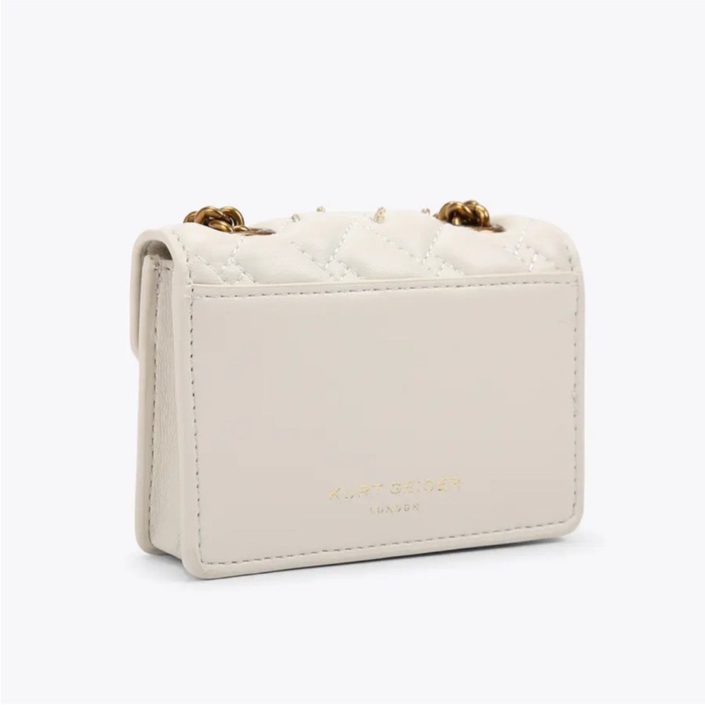 Kurt Geiger Cream Mini/Micro Bag with Eye Detail - Picture 5 of 6
